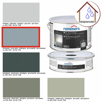 2K vloercoating zilvergrijs