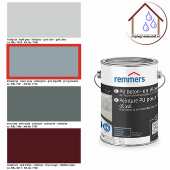 PU beton en vloerverf zilvergrijs