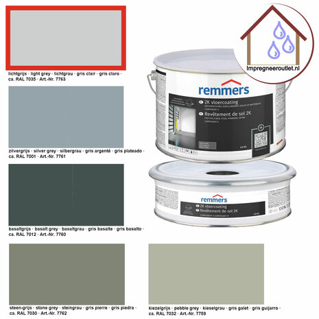 2K vloercoating lichtgrijs