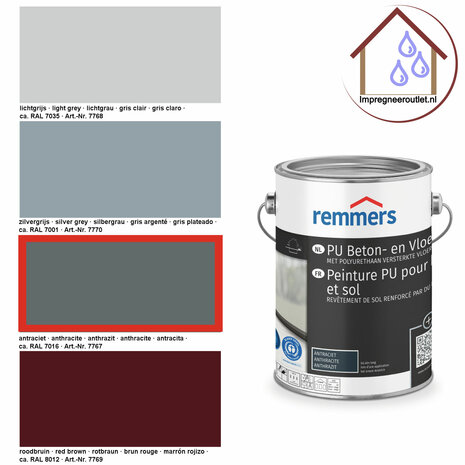 PU beton en vloerverf antraciet