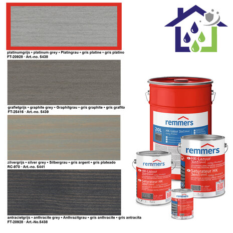HK lasur grey protect platingrau 20l