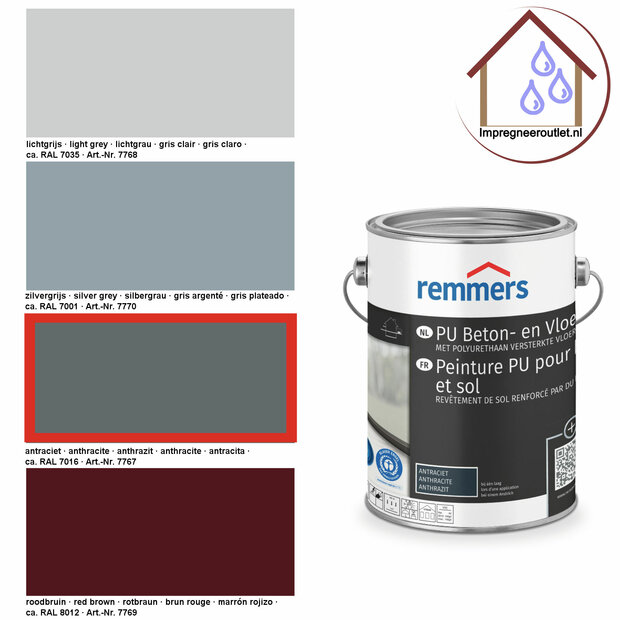 PU beton en vloerverf antraciet