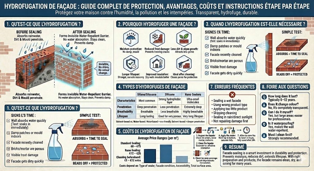 Imprégnation de façade : guide complet pour protection et entretien