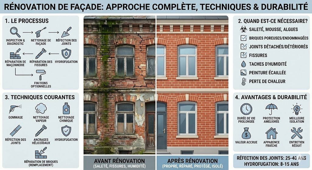 Rénovation de façade : méthodes & approche complète