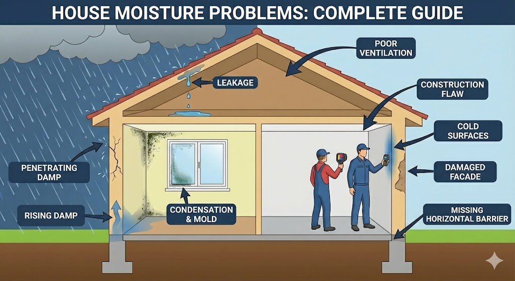 Problèmes d’humidité dans la maison : guide complet