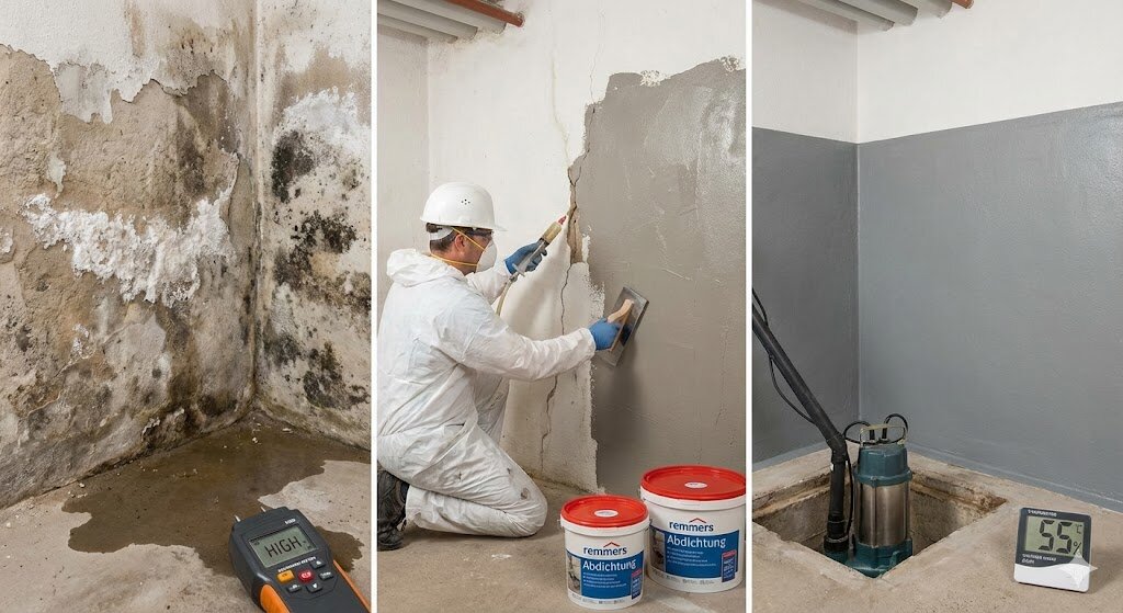 Problèmes d’humidité dans les murs de cave : causes, dégâts & solutions