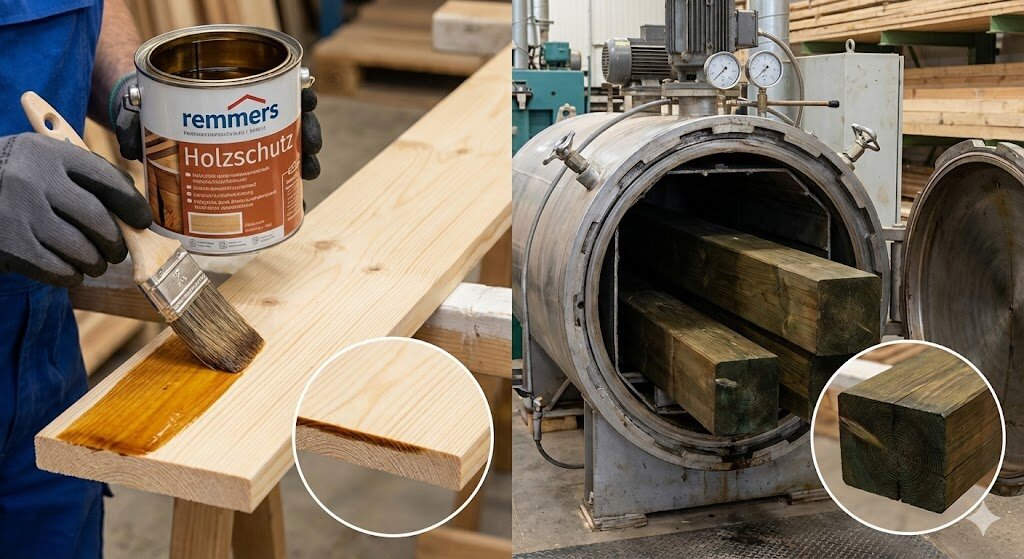 Différence entre imprégnation de surface et imprégnation profonde