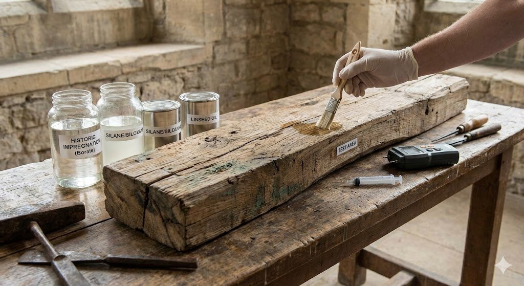 Imprégnation des structures en bois anciennes ou historiques